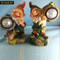 Enorme Polyresin Dwarf com Solar Light Garden Figurine Decoration